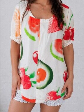 Upcycled- Tutti Frutti Cover-up